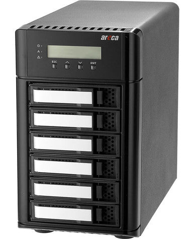 Areca 6-Bay Thunderbolt 5 & USB 3.2 Gen2 Hardware RAID Portable Enclosure
