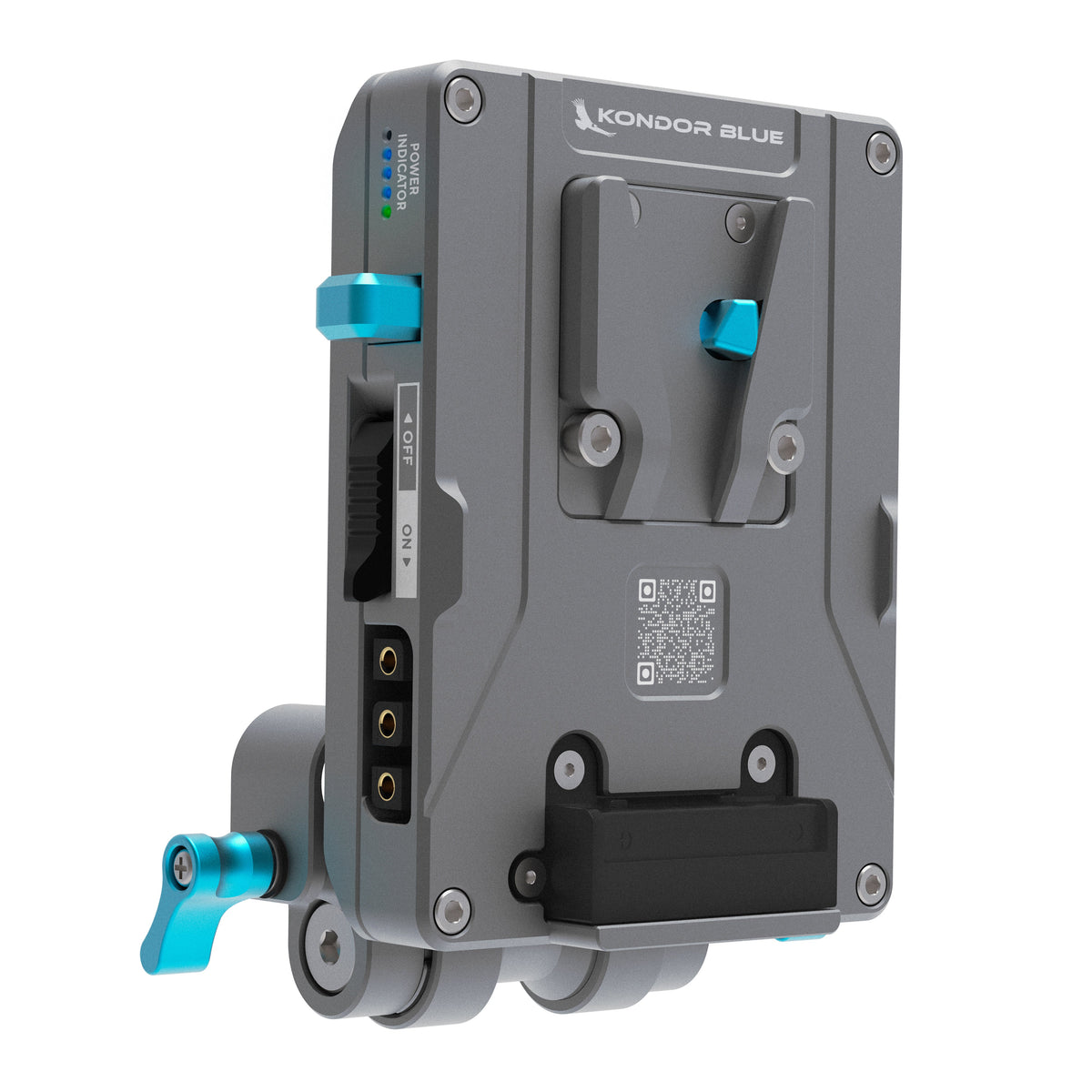 Kondor Blue Pro Battery Plate with Swiveling Rod Block