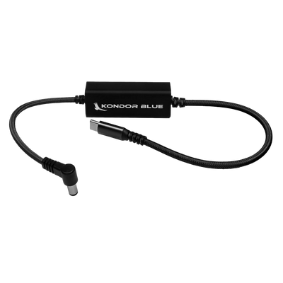 Kondor Blue 16" DC to USB C Power Delivery Cable for Mirrorless cameras