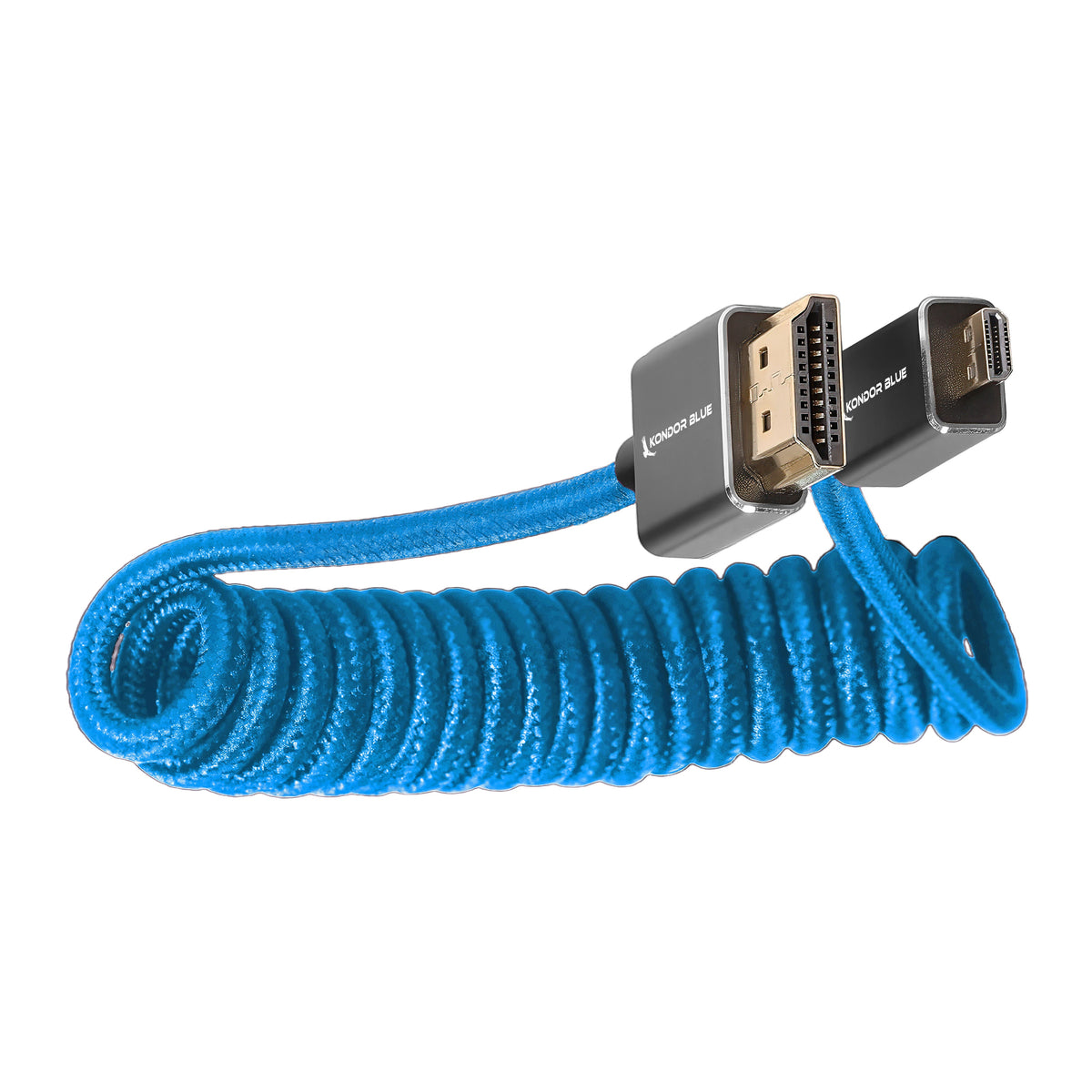 Kondor Blue Coiled Micro HDMI to Full HDMI (12-24")