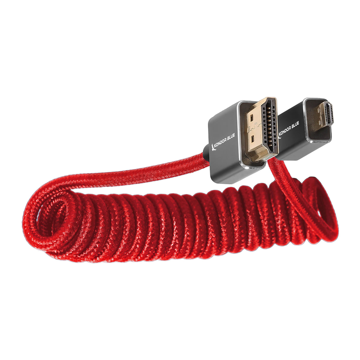 Kondor Blue Coiled Micro HDMI to Full HDMI (12-24")