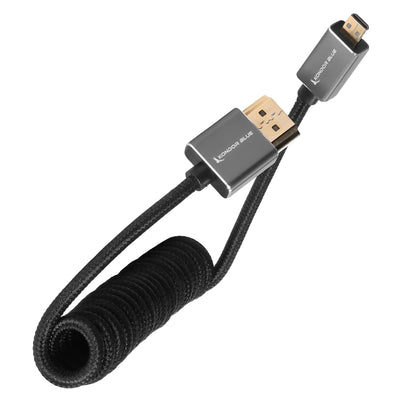 Kondor Blue Coiled Micro HDMI to Full HDMI (12-24")
