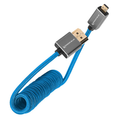 Kondor Blue Coiled Micro HDMI to Full HDMI (12-24")