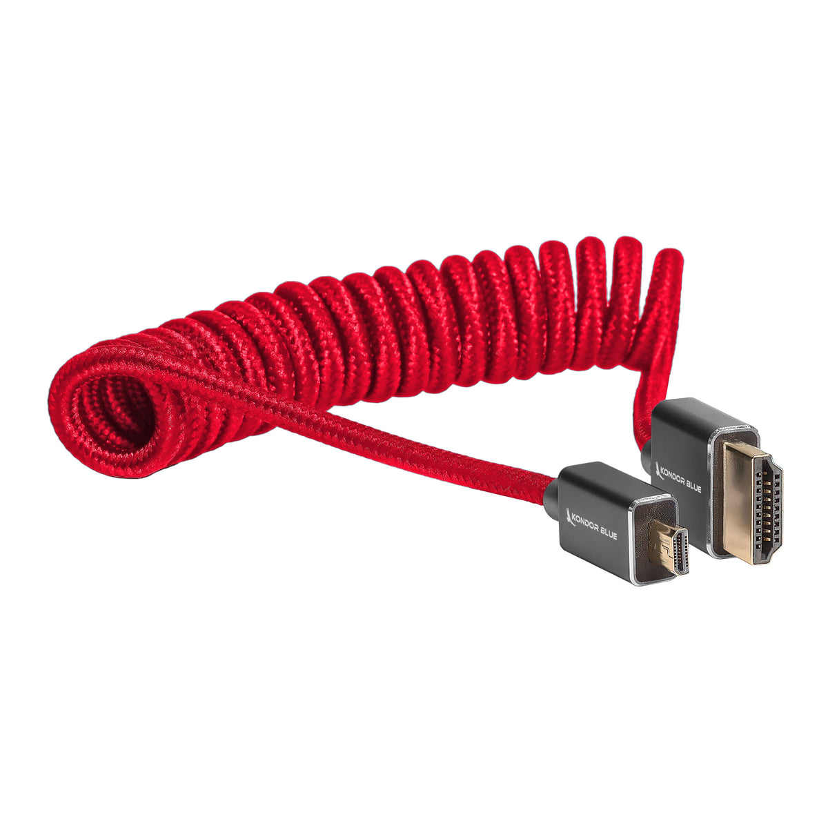 Kondor Blue Coiled Micro HDMI to Full HDMI (12-24")
