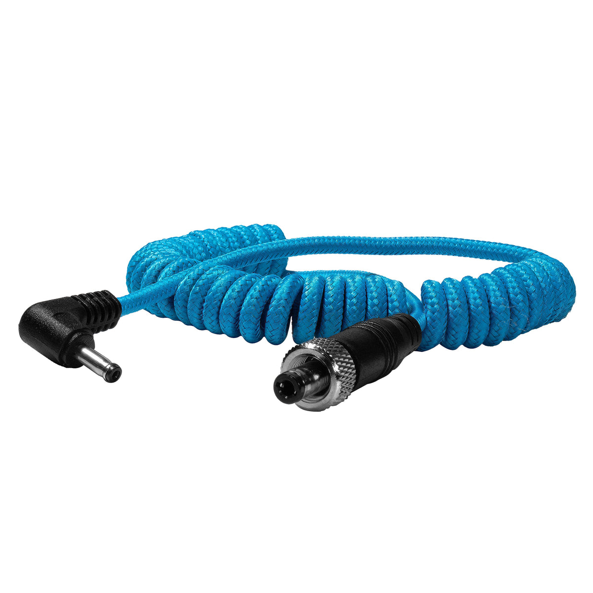 Kondor Blue Locking DC 2.1mm to Right Angle DC 1.35mm Coiled Cable