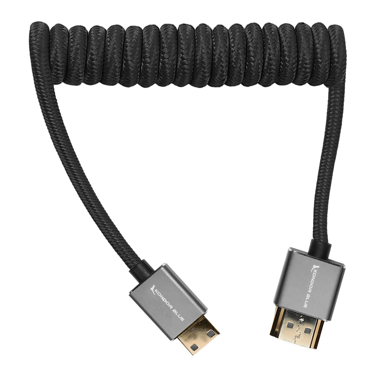 Kondor Blue Coiled Mini HDMI to Full HDMI (12-24")