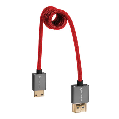 Kondor Blue Coiled Mini HDMI to Full HDMI (12-24")