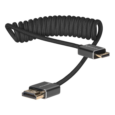 Kondor Blue Coiled Mini HDMI to Full HDMI (12-24")