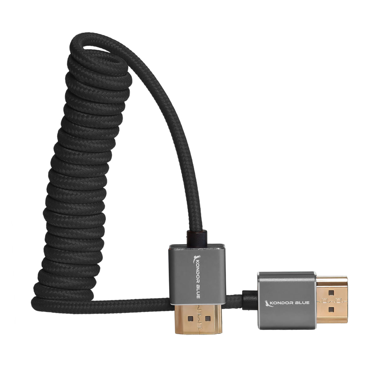 Kondor Blue Coiled Full HDMI Cable (12-24")