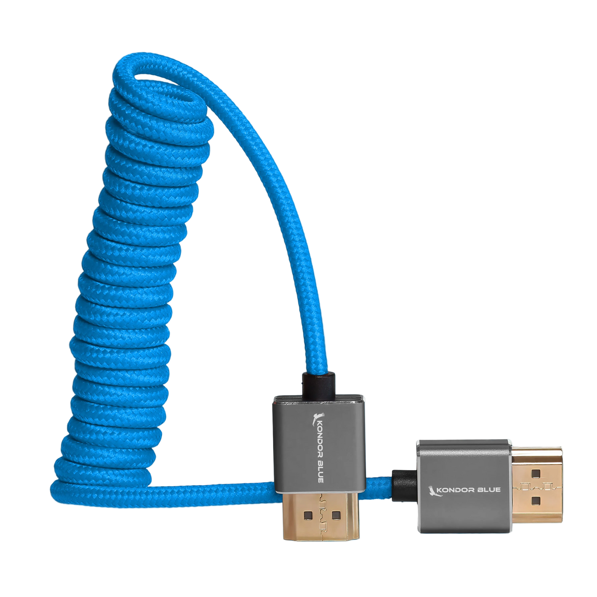 Kondor Blue Coiled Full HDMI Cable (12-24") (Cardinal Red)
