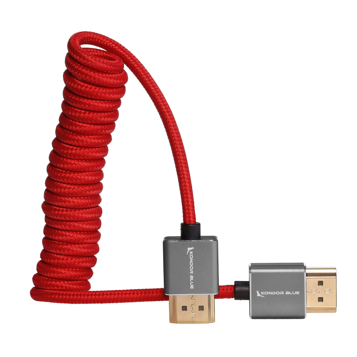Kondor Blue Coiled Full HDMI Cable (12-24")