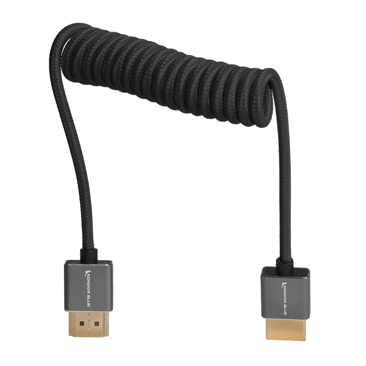 Kondor Blue Coiled Full HDMI Cable (12-24") (Cardinal Red)