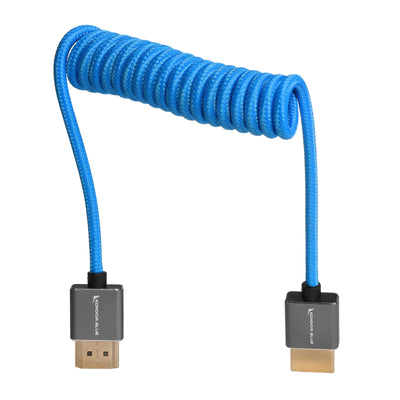 Kondor Blue Coiled Full HDMI Cable (12-24") (Cardinal Red)