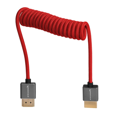 Kondor Blue Coiled Full HDMI Cable (12-24")