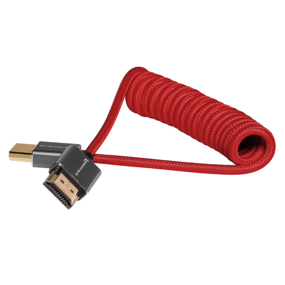 Kondor Blue Coiled Full HDMI Cable (12-24") (Cardinal Red)
