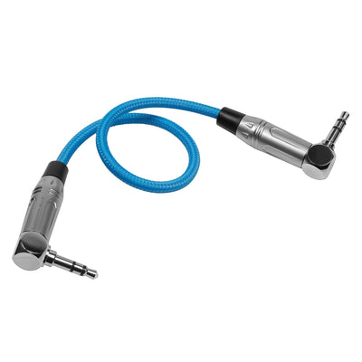 Kondor Blue 10" 3.5MM TO 3.5MM RIGHT ANGLE TIME CODE AUDIO CABLE