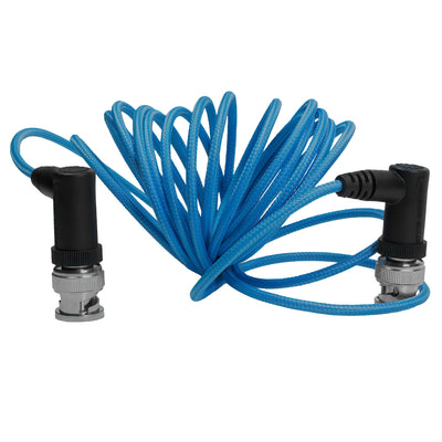 Kondor Blue Ultra Thin 6G SDI Video Cable Right Angle BNC (10ft) (Raven Black)