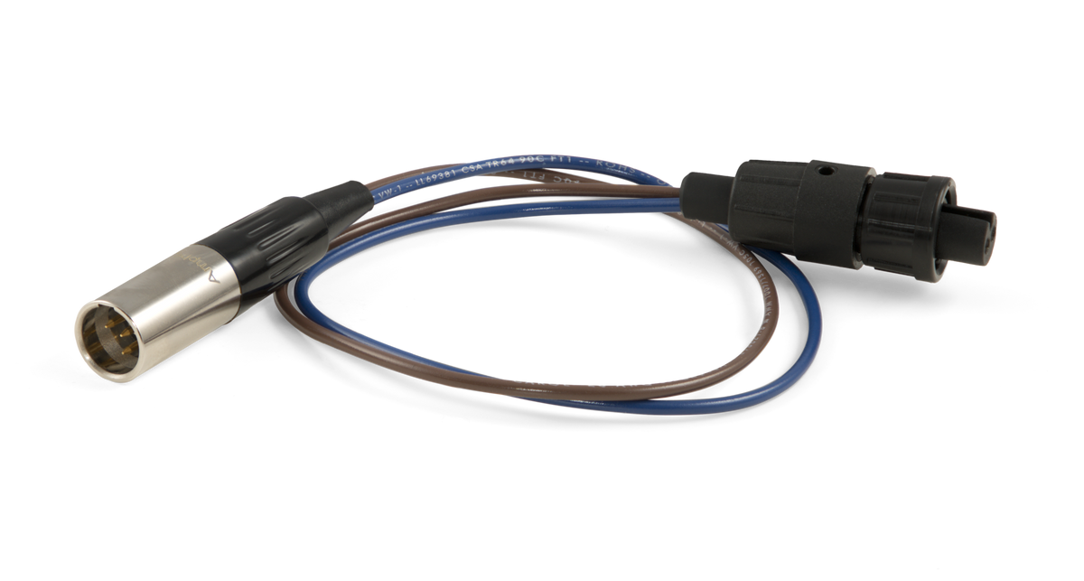 AJA DRM2-Plus M/M Con-X / Mini-XLR Cable Male-Mini-XLR-to-Female-Mini-Con-X Adapter Cable, 12"