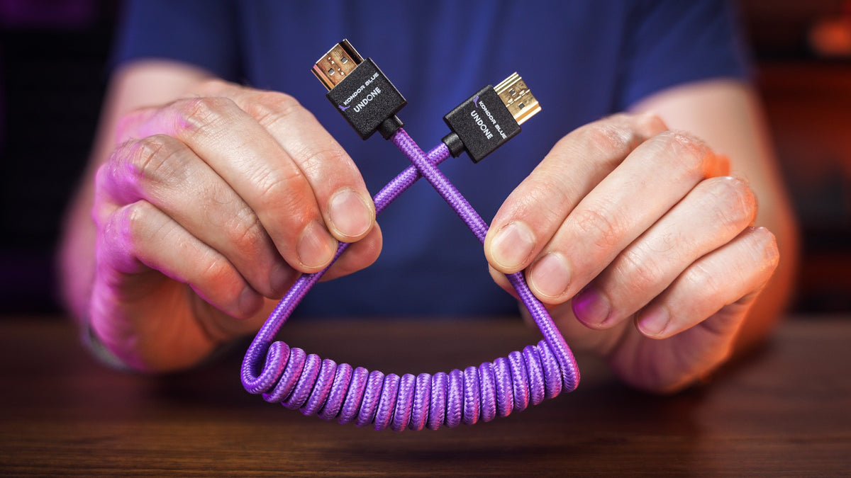 Kondor Blue Gerald Undone MK2 Full HDMI Cable 12"-24" Coiled (Purple)