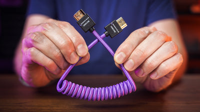 Kondor Blue Gerald Undone MK2 Full HDMI Cable 12"-24" Coiled (Purple)