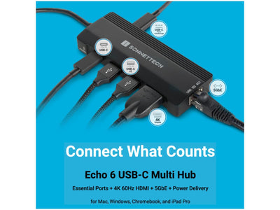 Sonnet Technologies Echo 6 USB-C 5GbE Multi Hub