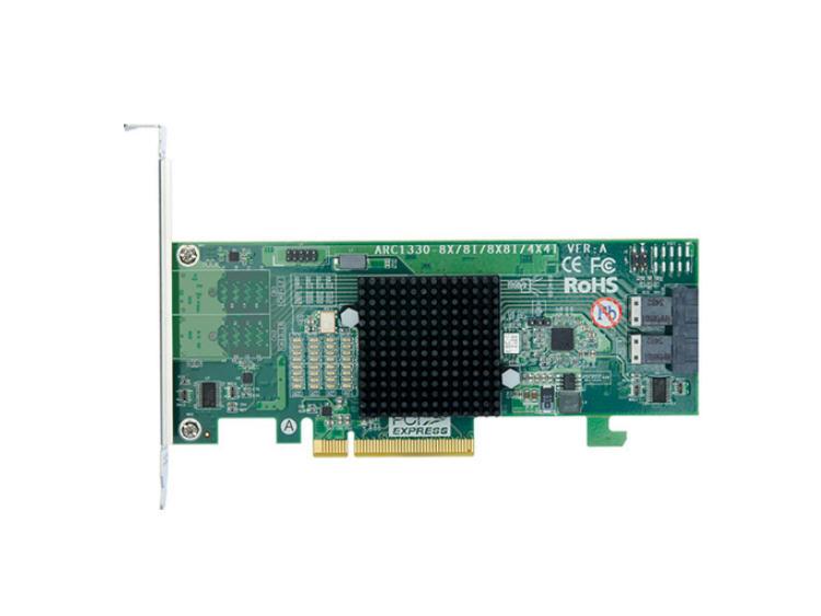 Areca 8-Port internal PCIe 3.0 12Gbps SAS controller, Low-Profile, SFF-8643 to SFF-8643 cables