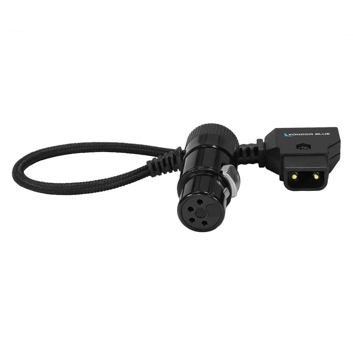 Kondor Blue 6" D-Tap to 4 Pin XLR Female Right Angle Power Cable Sony Venice/Burano/C400