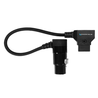 Kondor Blue 6" D-Tap to 4 Pin XLR Female Right Angle Power Cable Sony Venice/Burano/C400