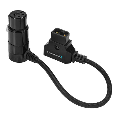 Kondor Blue 6" D-Tap to 4 Pin XLR Female Right Angle Power Cable Sony Venice/Burano/C400