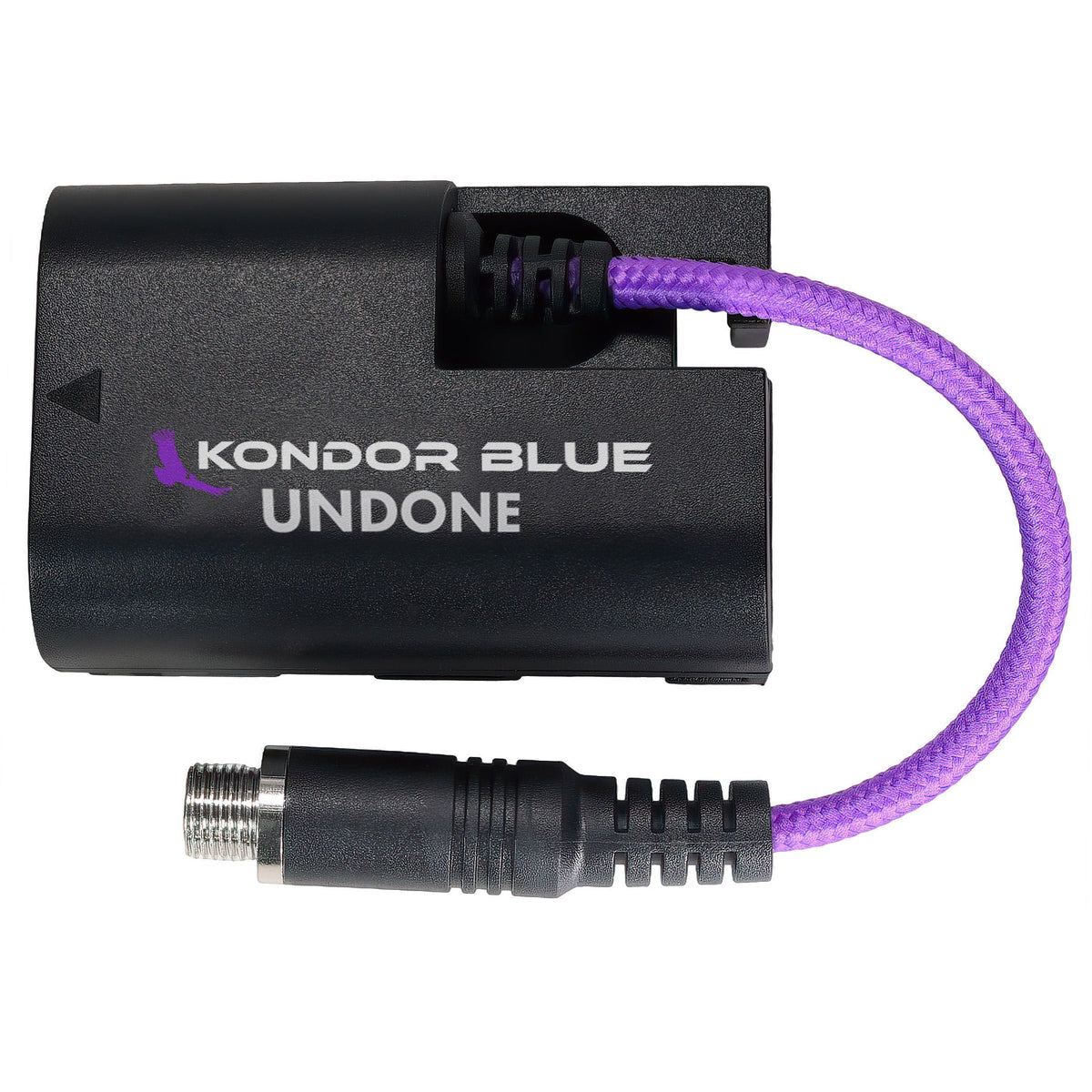 Kondor Blue GERALD UNDONE 4" Female Locking DC Barrel 2.1 to NPF L Series Dummy Battery