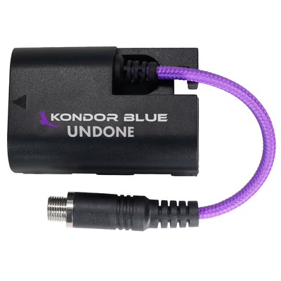 Kondor Blue GERALD UNDONE 4" Female Locking DC Barrel 2.1 to FZ100 Dummy Battery