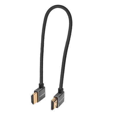 Kondor Blue 12" Right Angle to Left Angle Full HDMI Straight Cable
