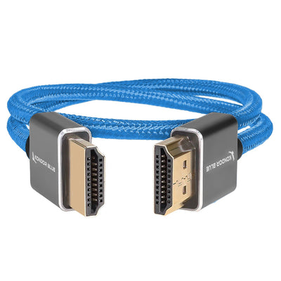 Kondor Blue HDMI to HDMI 16" Thin Braided Cable for on Camera Monitors (Kondor Blue)