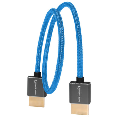 Kondor Blue HDMI to HDMI 16" Thin Braided Cable for on Camera Monitors