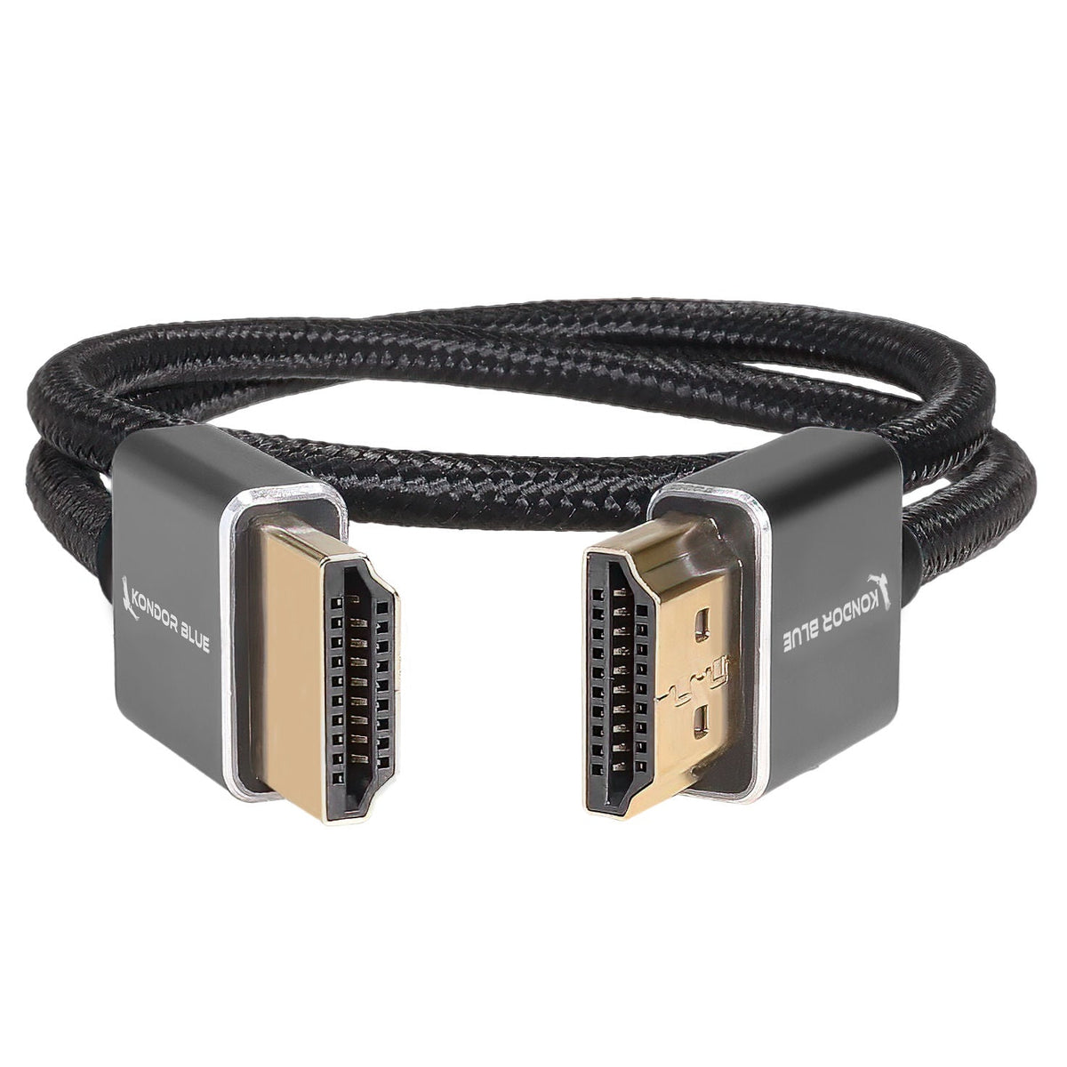Kondor Blue HDMI to HDMI 16" Thin Braided Cable for on Camera Monitors