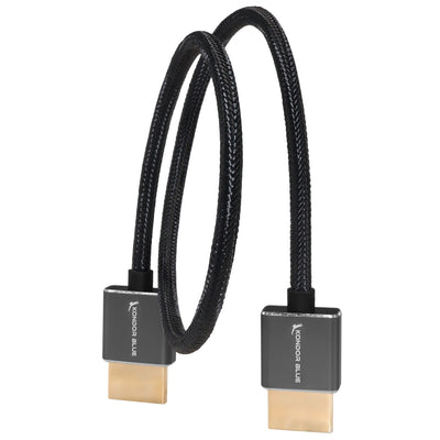 Kondor Blue HDMI to HDMI 16" Braided Cable for On-Camera Monitors (Cardinal Red)