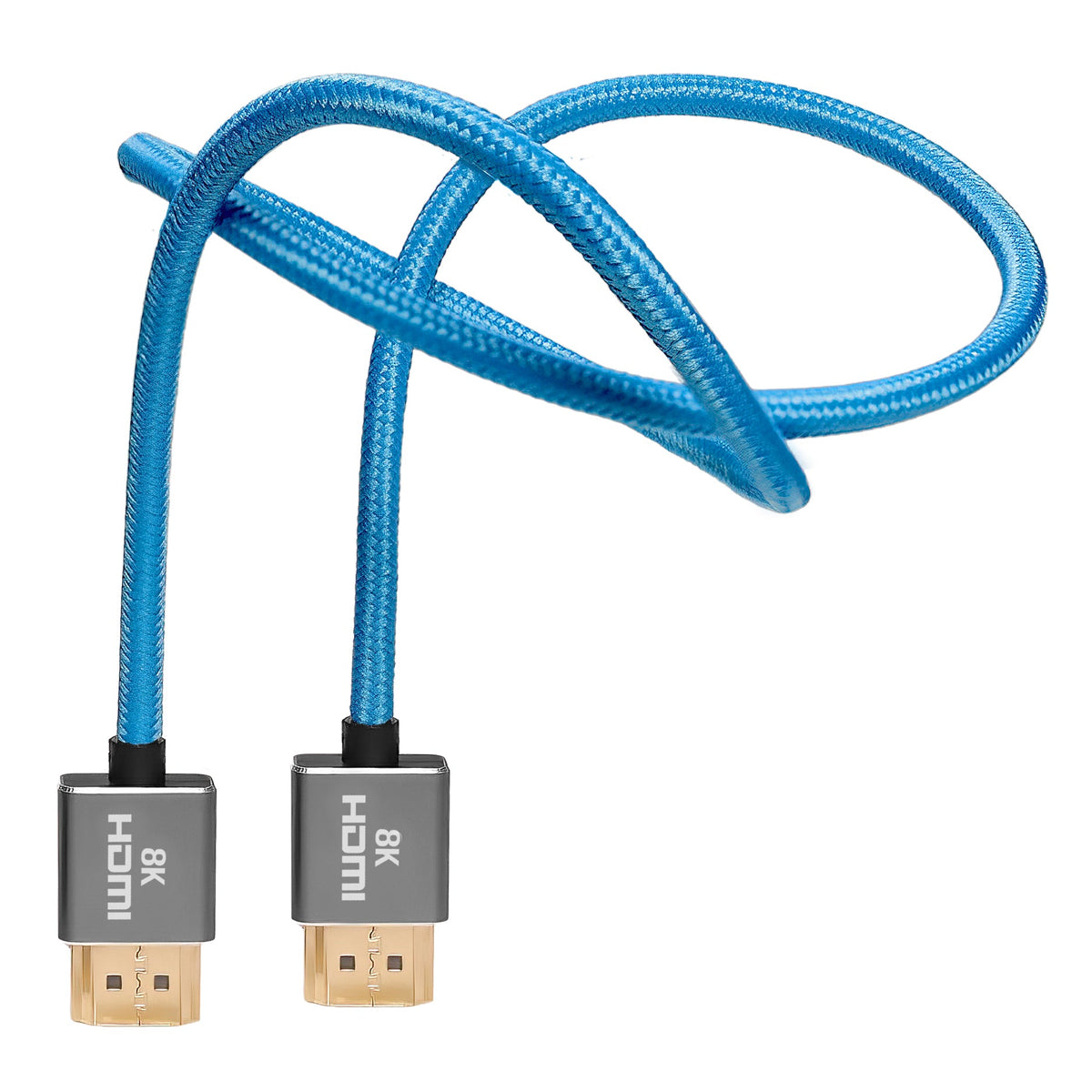 Kondor Blue 2ft 4K HDMI 2.0 BRAIDED BLUE CABLE (Kondor Blue)(2ft)