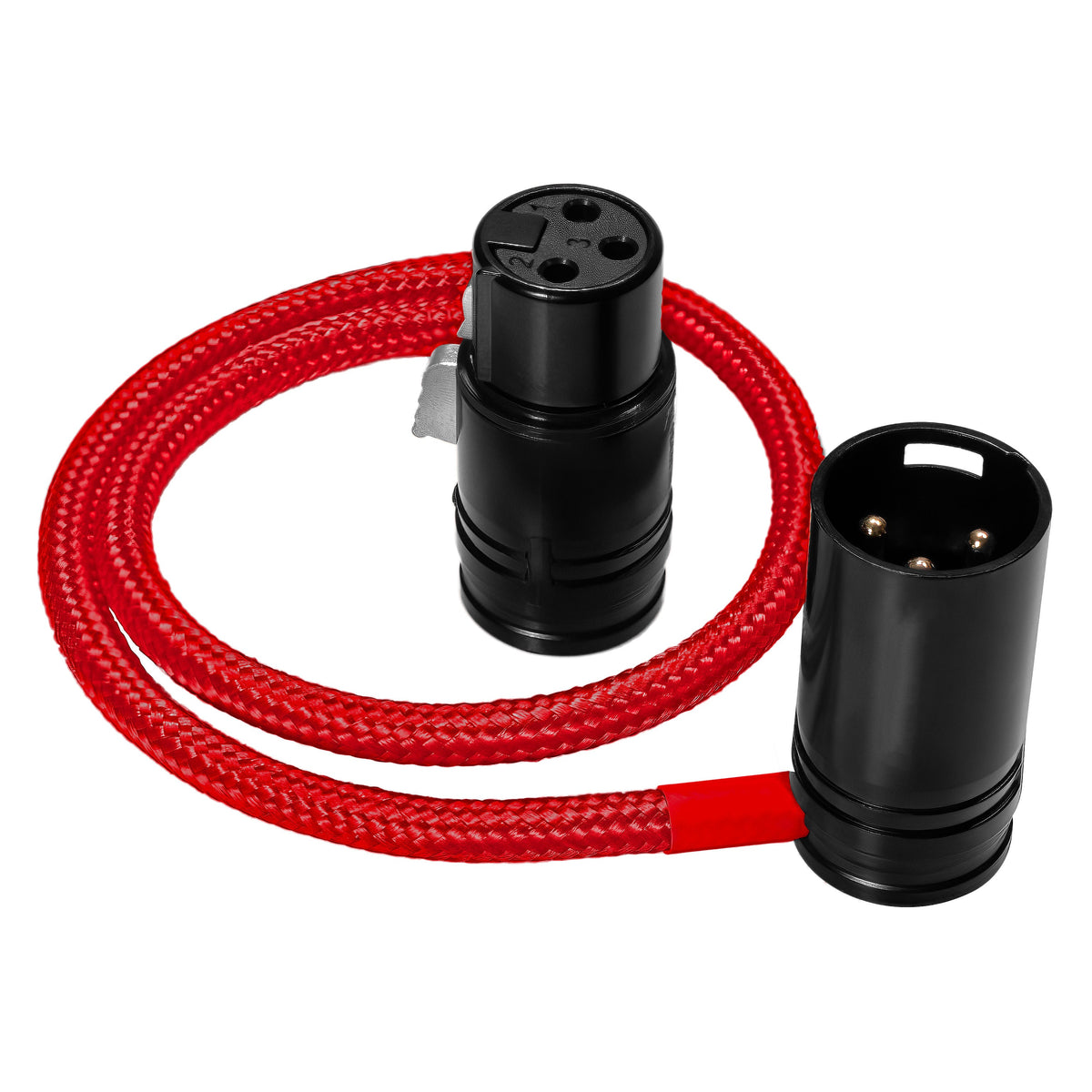 Kondor Blue Straight Low Profile Right Angle XLR Cable (Cardinal Red)