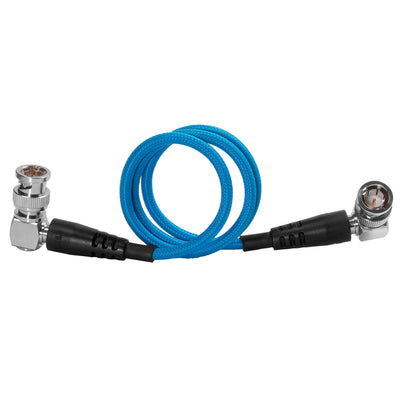 Kondor Blue 12G SDI Straight to Right Angle Cable for 4K 60p Camera Monitors and Transmitters