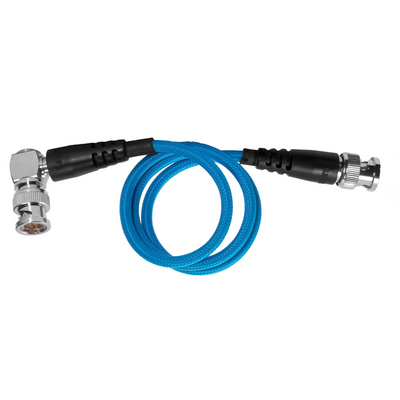Kondor Blue 12G SDI Straight to Right Angle Cable for 4K 60p Camera Monitors and Transmitters