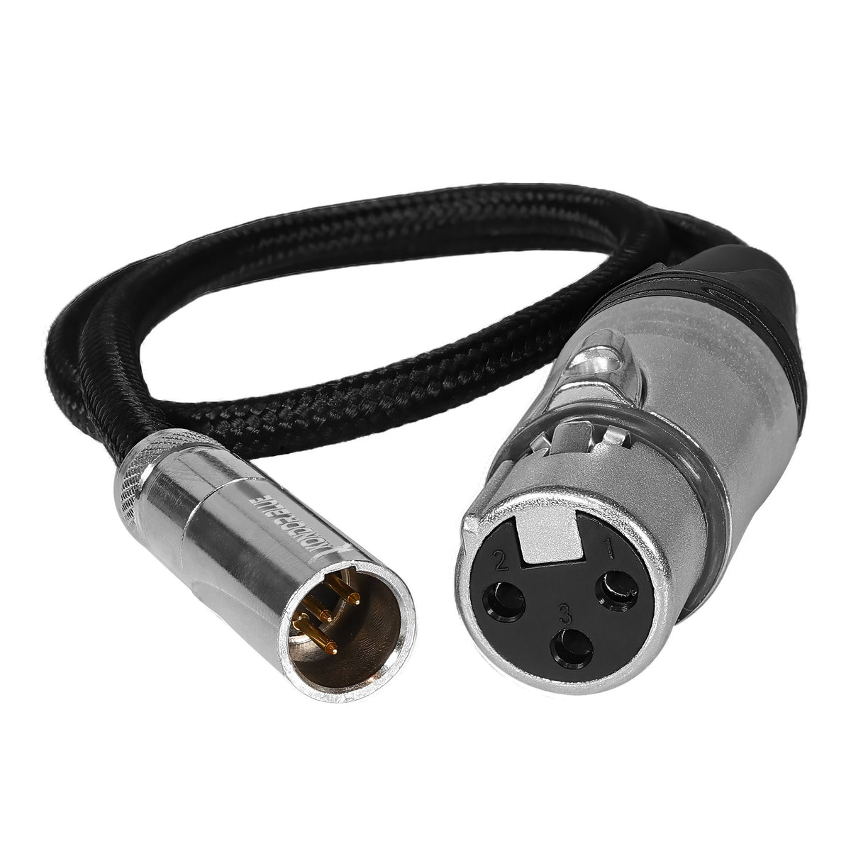Kondor Blue TA4M Mini XLR 4 Pin Male to Female XLR Braided Audio Cable 16"