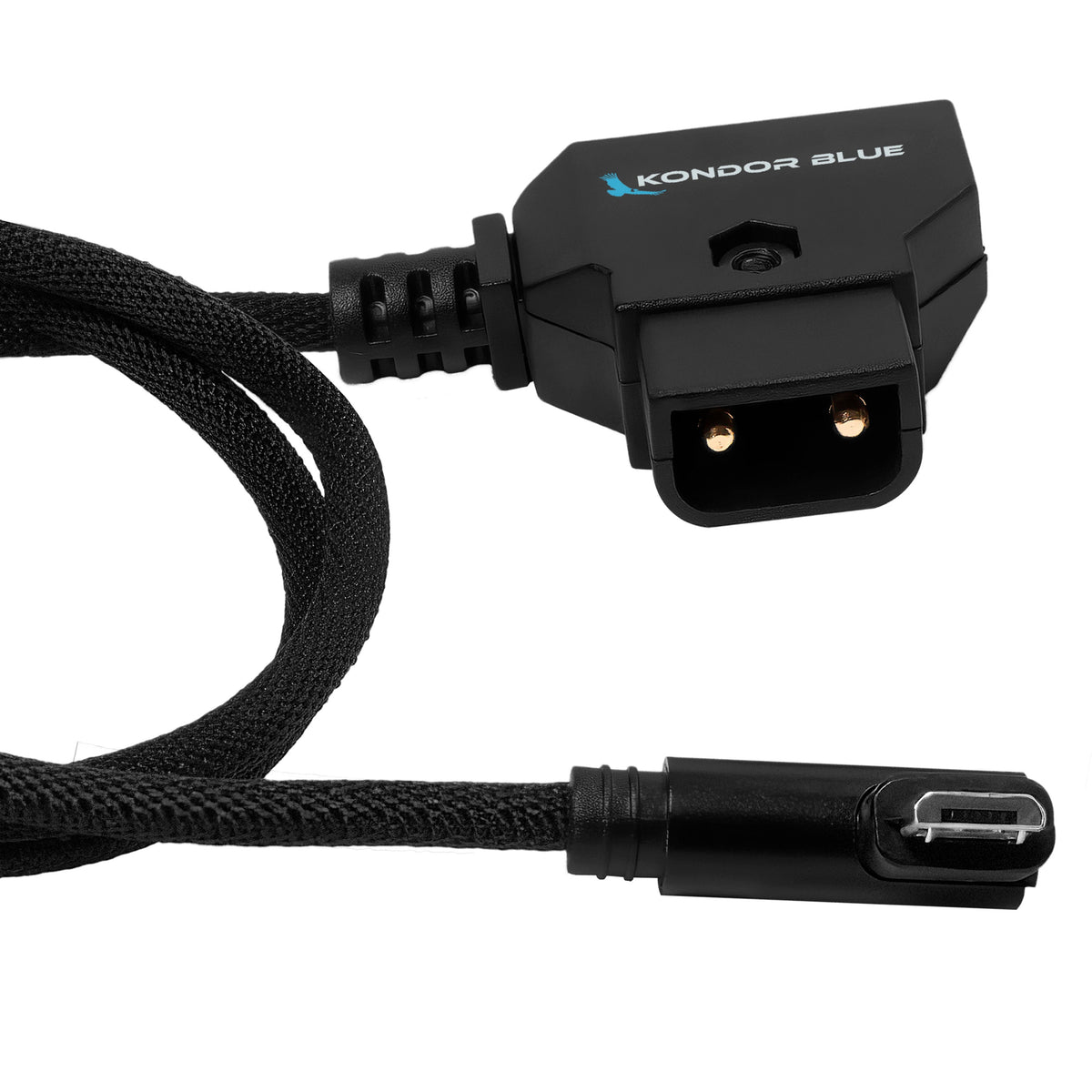 Kondor Blue 18" D-Tap to Micro USB (Right Angle) for Nucleus Nano (Unregulated)