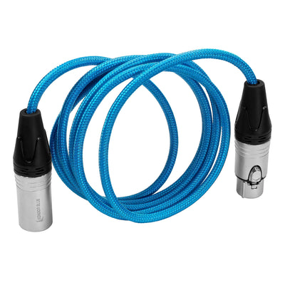 Kondor Blue Male XLR to Female XLR Audio Cable for Professional Balanced Sound