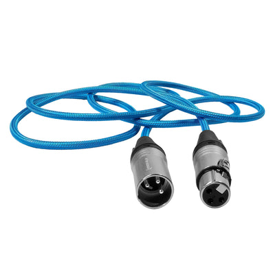 Kondor Blue Male XLR to Female XLR Audio Cable for Professional Balanced Sound