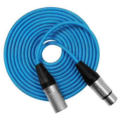 Kondor Blue Male XLR to Female XLR Audio Cable for Professional Balanced Sound