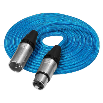 Kondor Blue Male XLR to Female XLR Audio Cable for Professional Balanced Sound (5 Feet)