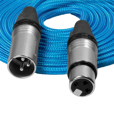 Kondor Blue Male XLR to Female XLR Audio Cable for Professional Balanced Sound