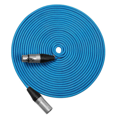 Kondor Blue Male XLR to Female XLR Audio Cable for Professional Balanced Sound