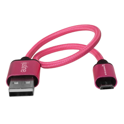 Kondor Blue iJustine Pink USB A to Micro USB Fast Charging Data Cable