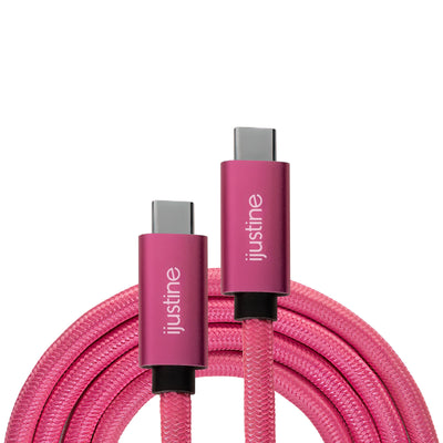 Kondor Blue iJustine Pink Thunderbolt 4 USB 4.0 Type C 8K Cable Blazing 40G Speeds 240W